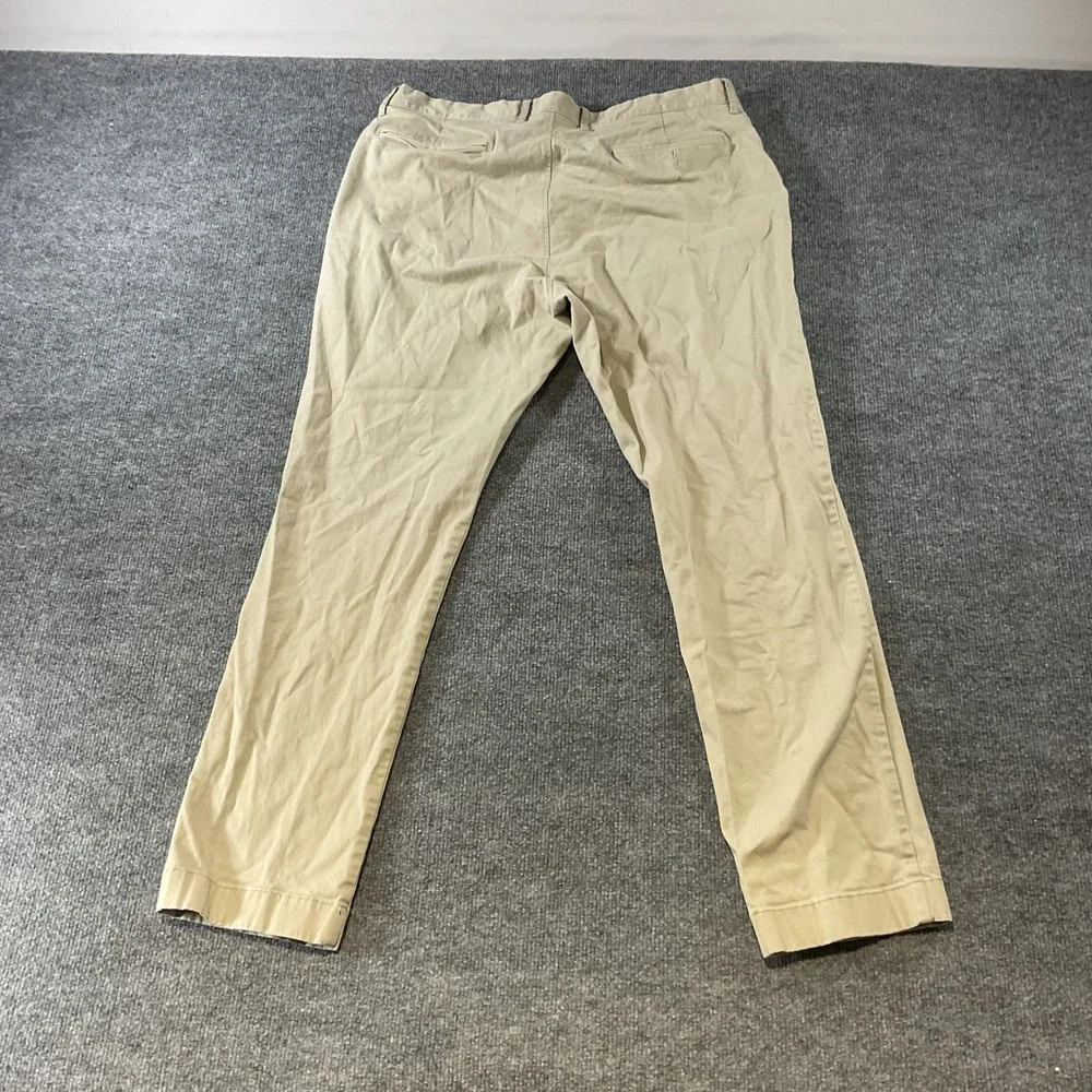 J.Crew Stretch Chino Pants Mens 35x30 Athletic Fit Khaki Tan Twill Trousers